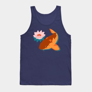 Japanese Koi Fish Waterlily Koi Pond Tank Top